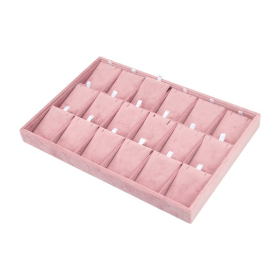 WINDLAND Pink Jewelry Display Props Elegant Jewelry Stand Velvets Fabric Material Jewelry Display Tray for Rings Earring Necklace