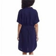 thumbnail image 2 of Weatherproof Vintage Womens Gauzy Shirt Dress With Belt Tie Navy Small, 2 of 2