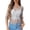 Blue #1, variant on Sheer Top for Women See Through Lace Mesh Crop Top Round Neck Flare 3/4 Sleeve Crop T Shirt Light Brown S