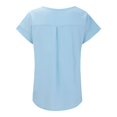 thumbnail image 5 of Ruyang T-Shirts for Women Summer Tops Women's Dandelion Printed Breathable Cotton Linen V Neck Short Sleeve Top Women's Dressy Tops, 5 of 9