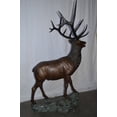 thumbnail image 4 of Nifao Standing Elk, life size bronze statue – Outdoor Garden Decor Sculpture, 42"L x 31"W x 77"H, 4 of 9