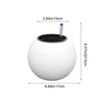 thumbnail image 3 of Lazy Self Absorbing Spherical Plastic Flower Pot, Creative Double Layer Hydroponic Planter, Breathable Low Maintenance Desktop Decor Pot for Home Office Balcony Green Plants Flowers, 3 of 6