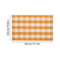 thumbnail image 2 of Christmas Large Plaid Rug Doormat, 19.6x31.5 Inches Hand-woven Orange White Plaid Rug Cotton Blend Washable Welcome Mat for Front Door Porch Home Farmhouse Indoor Outdoor Use, 2 of 6