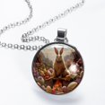 thumbnail image 2 of Easter Elegant Glass Circular Pendant Necklace - Stunning Jewelry Piece, 2 of 5