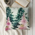 thumbnail image 3 of SHANXI  Pink Christmas Tree Merry Christmas Throw Pillow Cover, Pink Christmas Cushion Case Decoration for Sofa Couch 18x18in, 3 of 5
