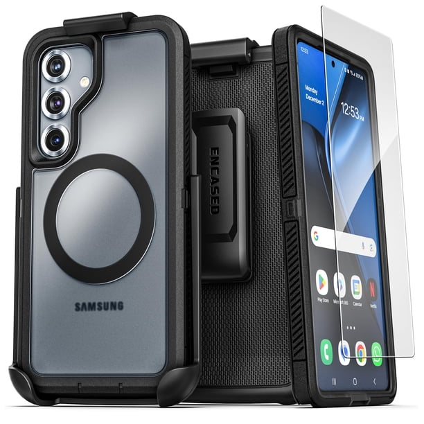 Funda de teléfono Voyager encapsulada para Samsung Galaxy S25 Plus con clip