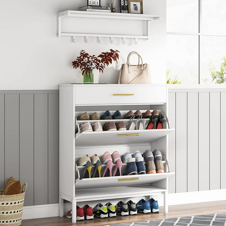 3 Tier Shoe Rack Non-Woven Fabric Shoe Tower Heighten the Shoe Cabinet for  Living Room Entryway Hallway Closet - AliExpress