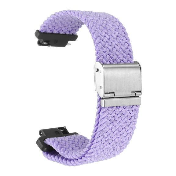 Uxcell 16mm Nylon Braided Watch Bands with Stainless Steel Buckle, Dark Purple