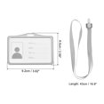 thumbnail image 2 of Uxcell 9.2x6.5cm Horizontal Aluminum Badge Holder with Metal Hook Lanyard Silver Tone, 2 of 7