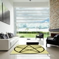 thumbnail image 7 of Ahgly Company Machine Washable Indoor Square Transitional Sun Yellow Area Rugs, 3' Square, 7 of 7