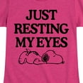 thumbnail image 3 of HYBRID APPAREL - Peanuts - Resting My Eyes Snoopy - Toddler & Youth Girls Short Sleeve Graphic T-Shirt, 3 of 5