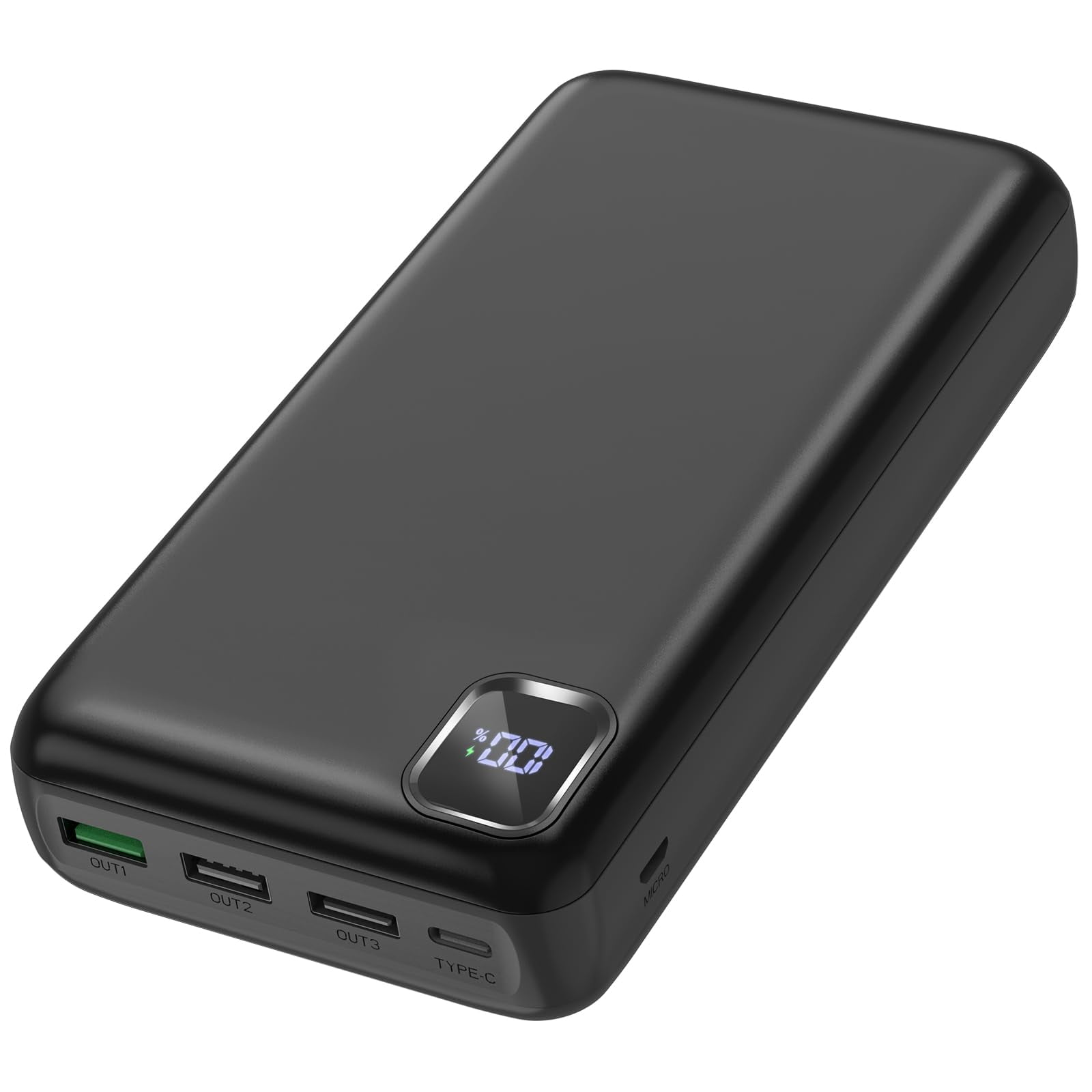 50 000mAh Portable Charger Power Bank PD 30W QC 4.0 Fast Charging with USB C LED 4 Outputs 2 Inputs Charging