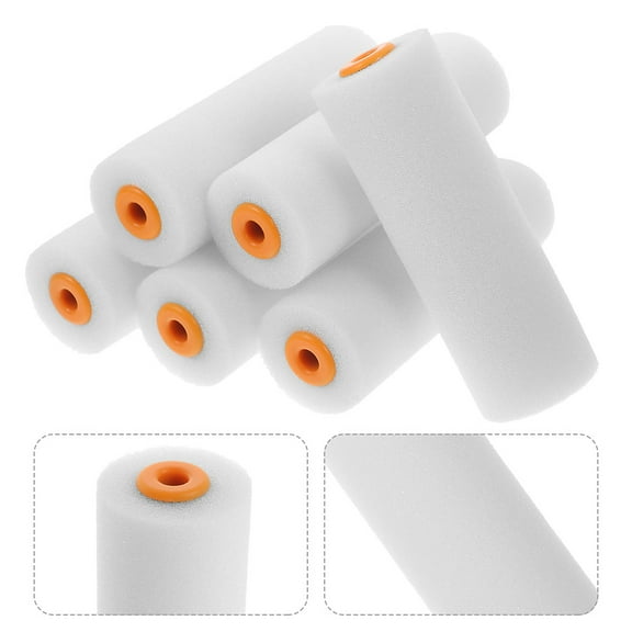 PAMINGONO 6Pcs Small Paint Rollers for House Painting Supplies Cabinet Wall Sponge Plastic