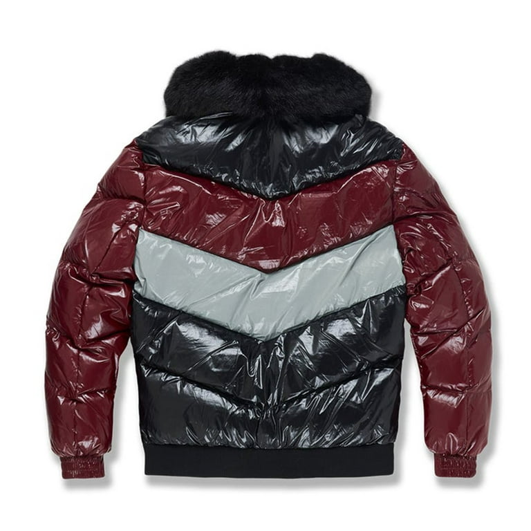 Jordan Craig Sugar Hill Blocked Puffer Men's Jacket Burgundy