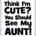 thumbnail image 2 of CafePress - Thinkimcute_Aunt_Black - Cute Infant Bodysuit Baby Romper - Size Newborn - 24 Months, 2 of 3