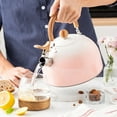 thumbnail image 4 of Whistle Tea Kettle, Stainless Steel Tea Kettle, Fast Boiling, Cool Handle, Safe on All Stovetops - Pink, 4 of 5