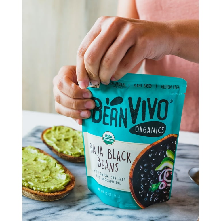 BeanVIVO Organics Baja Black Beans, Plant Based Protein
