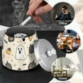 thumbnail image 4 of Yayeee Ashtray with Lid for Cigarette Smokeless Stainless Steel Home Ash Holder, Halloween Black Pumpkins, 4 of 7