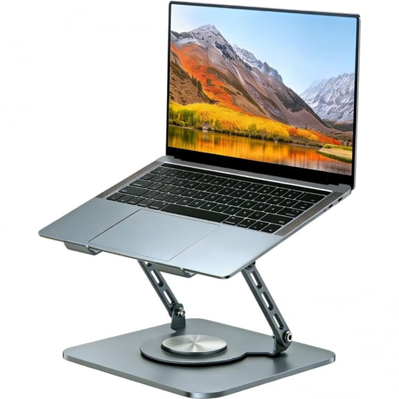 360 °   Rotating Adjustable Height Foldable Laptop Stand Metal Holder for 10-16" Notebooks
