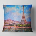 thumbnail image 2 of Designart Colorful Eiffel and Sacre Coeur - Photography Throw Pillow - 16x16, 2 of 5