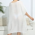 thumbnail image 4 of Zpanxa Bathing Suit Cover up for Women Bikini Swimsuit Coverup Tassels Beach Crochet Loose Hollow Out Coverup Dresses Vacation Clothes White One Size, 4 of 8