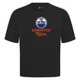 thumbnail image 2 of Men's Levelwear  Black Edmonton Oilers Team Surge Luxe Signature Knit T-Shirt, 2 of 3