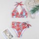 thumbnail image 1 of Trajes de baño para mujer, Trajes de baño para mujer, Traje de baño estampado con cordones y abertura, Conjunto de traje de baño para mujer, 1 of 7