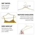 thumbnail image 4 of VECELO 50 Pack Velvet Clothes Hangers with 360 Rotating Hook, Slim Space Saving Suit Hangers, Beige, 4 of 8