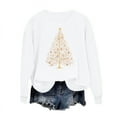 thumbnail image 5 of VKOYWKM Christmas Tree Print Sweatshirts for Women Christmas Sweatshirt Fleece Long Sleeve Crewneck Pullover Tops Holiday Gifts Oversized Sweatshirt, 5 of 7