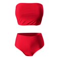 thumbnail image 5 of Bikini Set for Women Cutout Top Two Piece Swimsuit High Waist Bottom Tummy Control Swimwear Beach Vacation Pool Party, 5 of 6