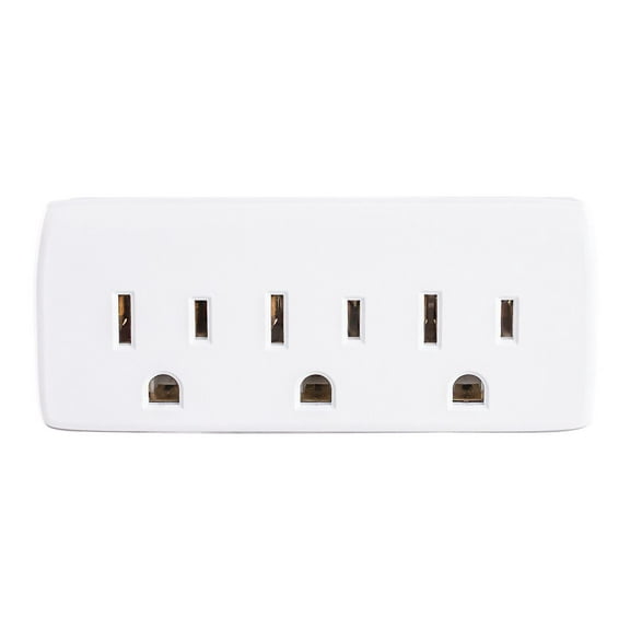 CyberPower GT3W Straight 3 Outlet Adapter White