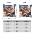 thumbnail image 6 of Wukai Playful Cat Premium Polyester Fleece Pillow Covers with Hidden Zipper Closure,Luxuriously Soft and Durable-12"x12", 6 of 7