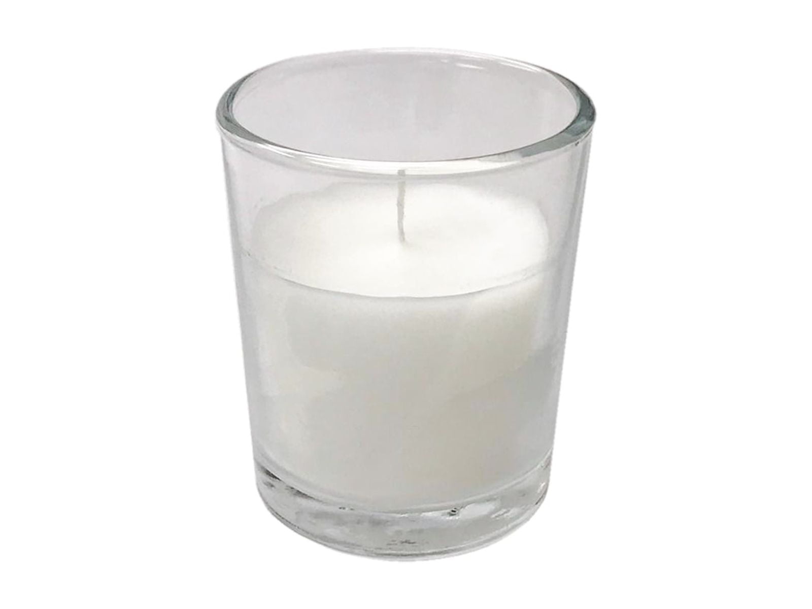 Mainstays Unscented Filled Votive Glass Candles, White, 12-Pack Votive Candles