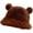 Brown, variant on LinYooLi Women Winter Hat Cute Soft Bear Ears Hat Plush Fisherman's Cap Warm Student Bucket Hat Detachable Pompom Hat