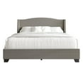 thumbnail image 2 of Castle Place Linen Platform Bed with Storage, Queen Size, Light Grey, 2 of 10