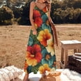 thumbnail image 2 of Nostalgic Vintage Floral Sleeveless Dress Woman Fashion Long Dresses Women's Summer Suit Dress Summer 2025 Women, 2 of 7