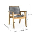 thumbnail image 4 of 1MCGILL DINING CHAIR( SET OF 2 ),Acacia Wood Main Material,24.75” W x 26.50” D x 34.75” H,Suitable for outdoor courtyards, 4 of 12