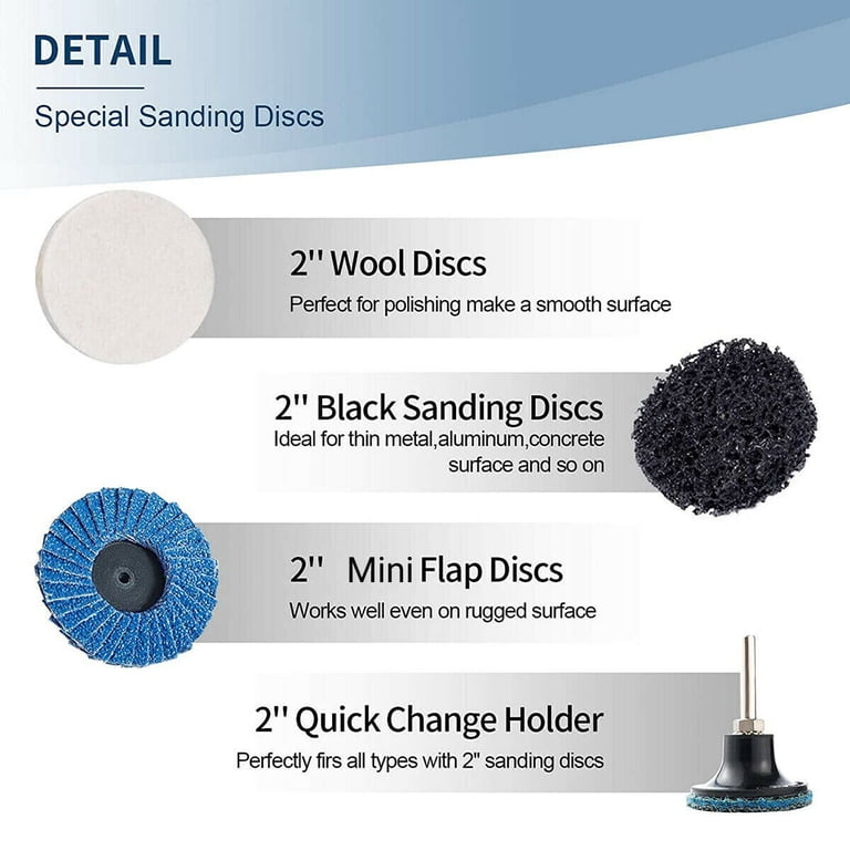 Type R Quick Change Disc Holder - 4" Diameter, 1/4" Shank For Die Grinders & Drills, Up To 12,000 RPM