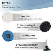 S SATC 71PCS 2 Inch Quick Lock Surface Conditioning Disc Set with Drill Holder for Rust Removal, Sanding, Grinding