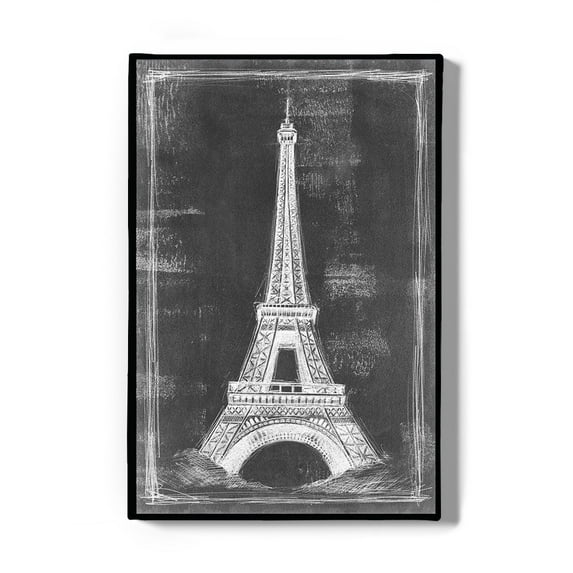 Eiffel Tower Chalk Art Wrapped Canvas -Ethan Harper Designs,