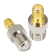 onelinkmore Coax SDR Adapter Female to Female Type SMA Female to F Female Coaxial Adapter Connector for TV Antenna Wireless Antenna HT Radio Antenna RG6 Coax Cable Pack of 2