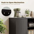 thumbnail image 4 of HOMCOM Ensemble de 2 Bahuts, Armoire de Cuisine Cannelée, Noir Gris, 4 of 10