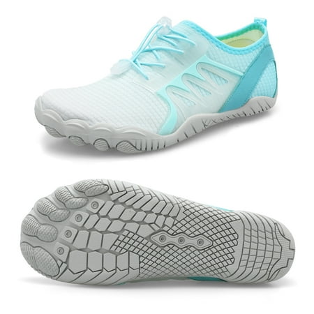 

Barerun Mens Womens Water Sports Shoes Wide Feet Toe Blue