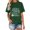 Green, variant on Fesfesfes Yoga Clothes Fashion Women's Casual Short Sleeve Round-Neck Printed Ladies Tops Blouse Womens Going Out Tops L(US:8)