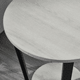 thumbnail image 3 of GZXS Contemporary Accent Side Table, 2-Tier MDF Round End Table with Lower Storage Shelf, Easy Assembly, 20"Dia x 20.5"H, Off-White & Black, 3 of 7