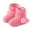 Pink, variant on Cethrio Girls Cozy Boots, Ankle-High Warm Zipper Non-slip Winter Snow Boots Pink Size 13（Little Kids)