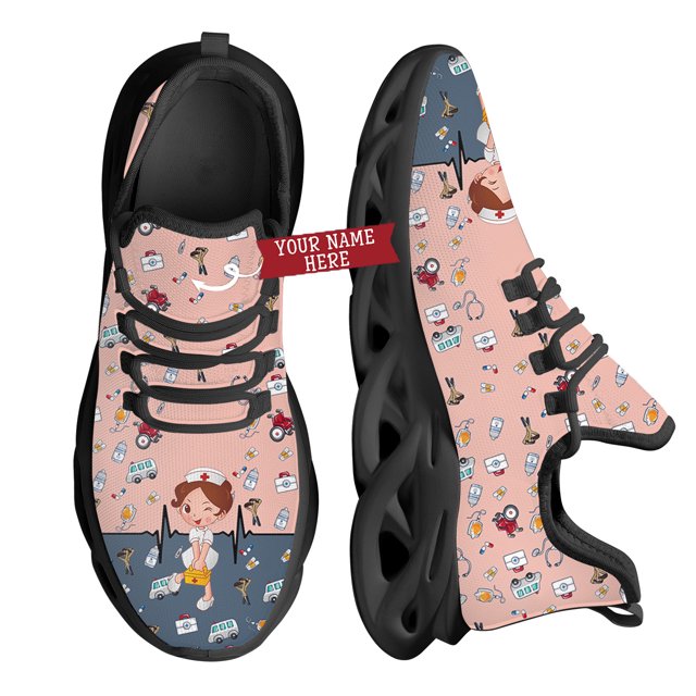 Zapatillas deportivas informales con diseño de enfermera y asistente médico, con amortiguación de impactos, para hospital y cirugía, para mujer