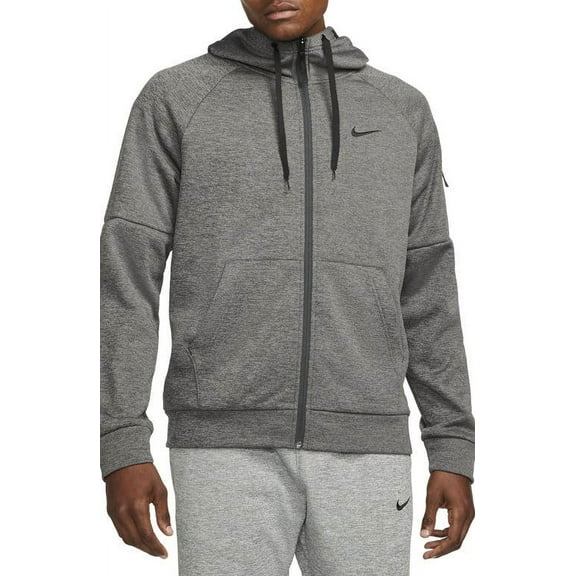 Nike Mens Therma-FIT Full-Zip Hoodie Logo Charcoal XL Tall