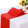 thumbnail image 2 of Pack of 50 Wedding Satin Chair Sashes Red Bows 7x108inch Ribbon Fabric Bands for Banquet Party Hotel Restaurant Ceremony Event Chairs Knots Ties Decorations - Red, 50PCS, 2 of 15
