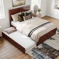 thumbnail image 4 of AFI Canyon Walnut Wood Platform Bed with Matching Footboard & TXL Trundle, Queen, 4 of 16